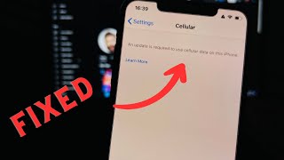 Error Fix !! An Update Required To Use Cellular Data On iPhone 2024