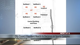Rochester City Council President reacts to decision on sports complex
