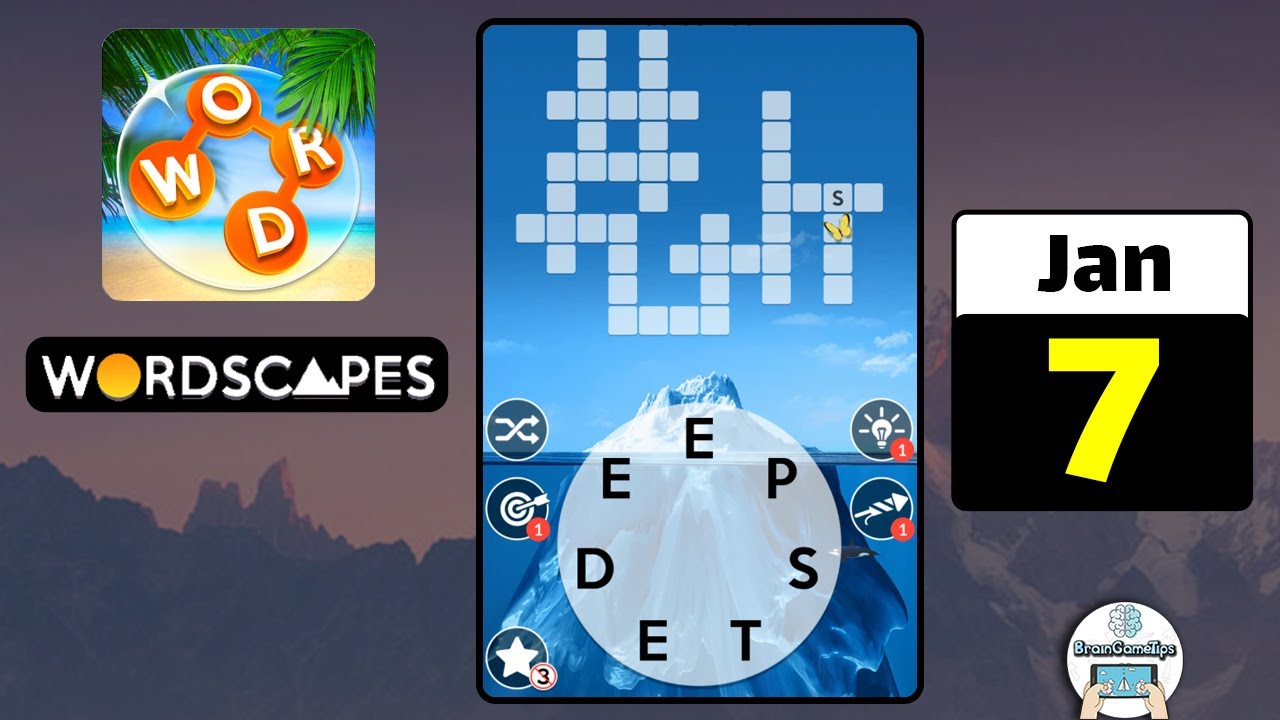 Wordscapes January 7 2022 Daily Puzzle Walkthrough YouTube