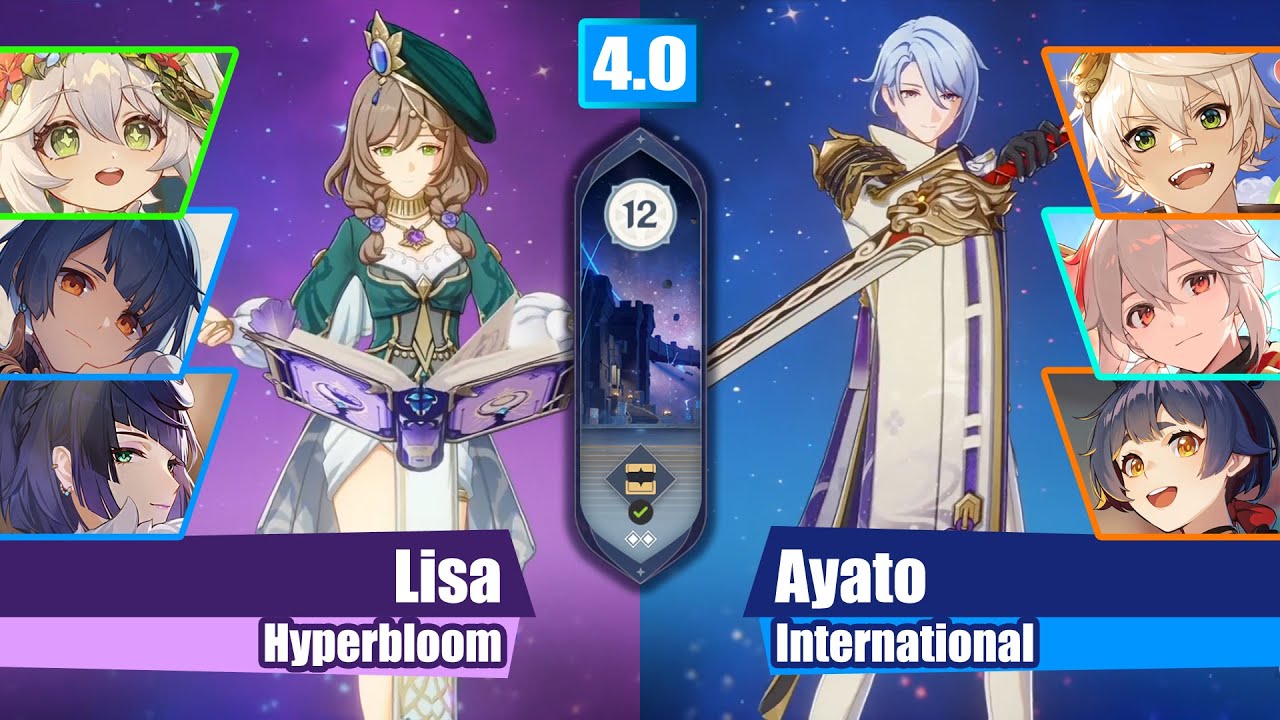 C0 Lisa Hyperbloom & C0 Ayato International | Spiral Abyss 4.0 Floor 12 Full Star Clear