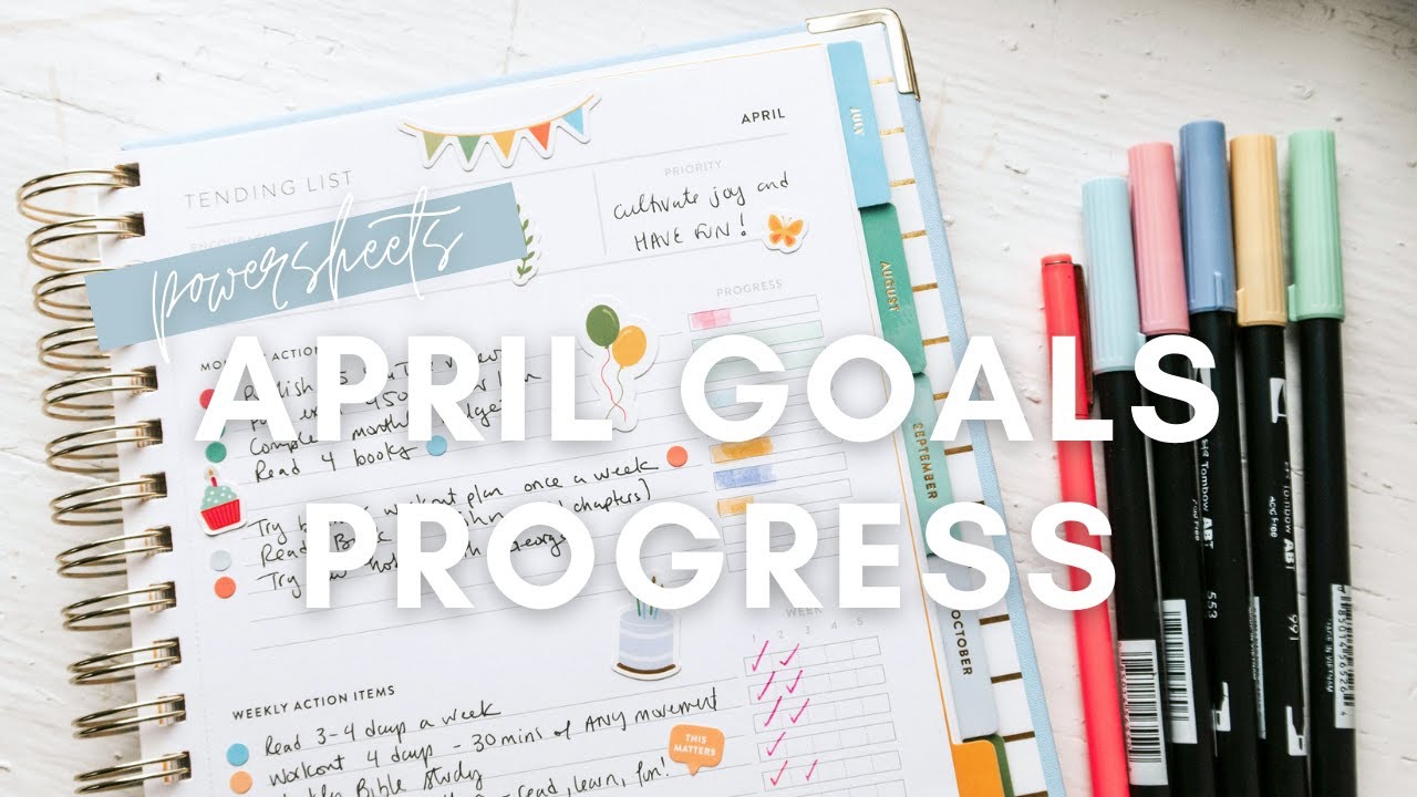 APRIL GOAL PROGRESS | powersheets tending list check-in