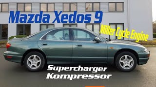 Mazda Xedos9 supercharged 2,3 V6 Miller Cycle Engine 211HP Kompressor Sound/lets take a ride at 6:00