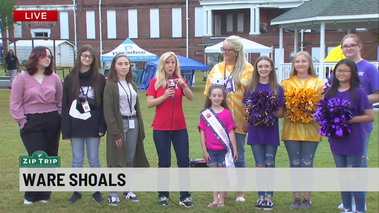 Cheerleaders, robotics team, Catfish Queen in Ware Shoals YouTube