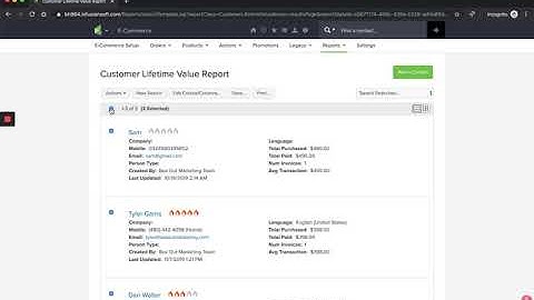 Infusionsoft / Keap Tutorial - How To Export Contacts With Lifetime Customer Value