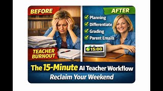 The 15-Minute AI Teacher Workflow (Reclaim Your Weekend)