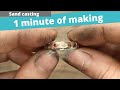 Sandcasting and cleaning  scattered ring