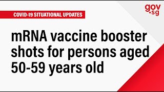 mRNA vaccine booster shots for persons aged 50 - 59