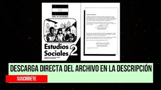 Libro de Estudios Sociales | Serie Mi Honduras  | 2do Grado | Segundo Grado