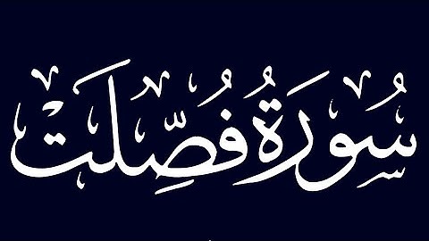 تلاوة عطرة لسورة فصلت كاملة