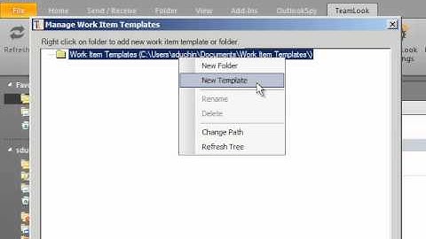 Creating New Work Items in TFS with a Template in TeamLook