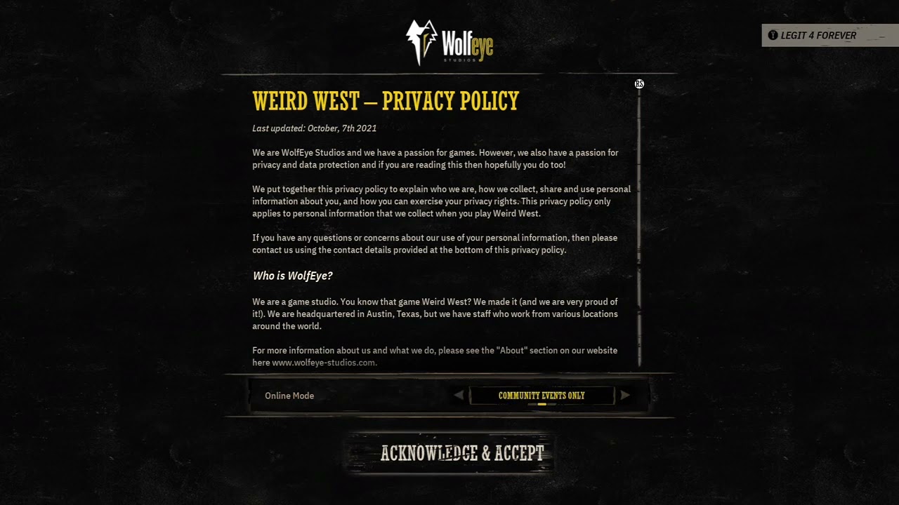 FIRST TIME SETTING UP: - "WEIRD WEST" (ON XBOX ONE) [AD]