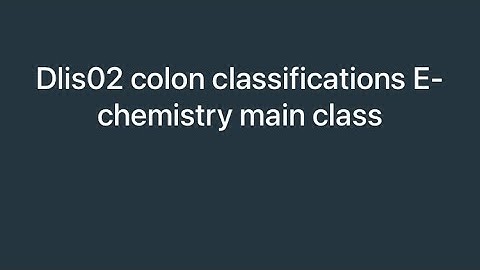Dlis02 colon classification question E-chemistry #dlis #dlisupdate #vmoukotanewsexam #vmoukota 
