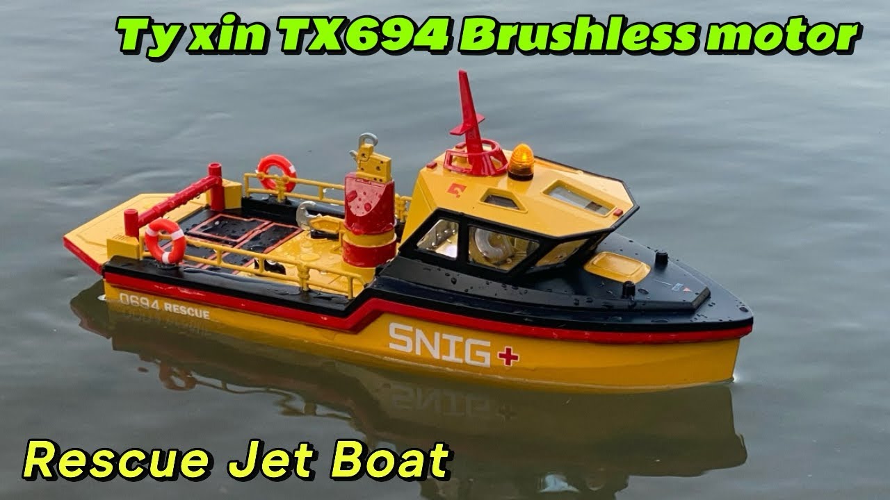 Ty xin TX694 Brushless motor rescue jet boat with custom paint