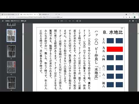 eki26810704 語呂合わせで学ぶ易経 水地比
