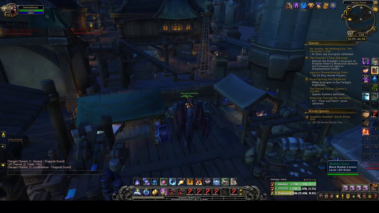 Wow Black market vendor  location in Boralus