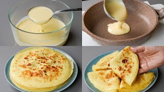 Quick Breakfast Snacks | No Dough\/No Rolling | Liquid Dough Egg Milk Paratha Recipe | Milk Paratha