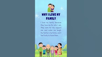 Why I Love My Family  - #Story #English #reading