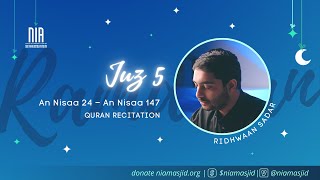 Juz 5 | Quran Recitation Ramadan 2021 | Recitation with Ridhwaan Sadar