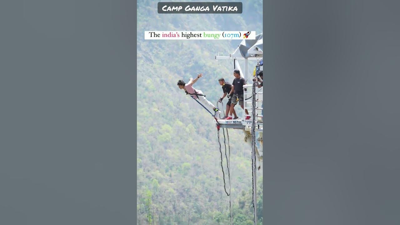bungee jumping highest in india ♥️ Rishikesh