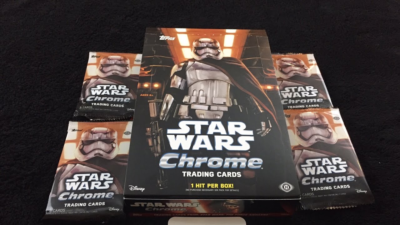 Topps Star Wars Chrome Hobby Box Trading Cards Unboxing YouTube