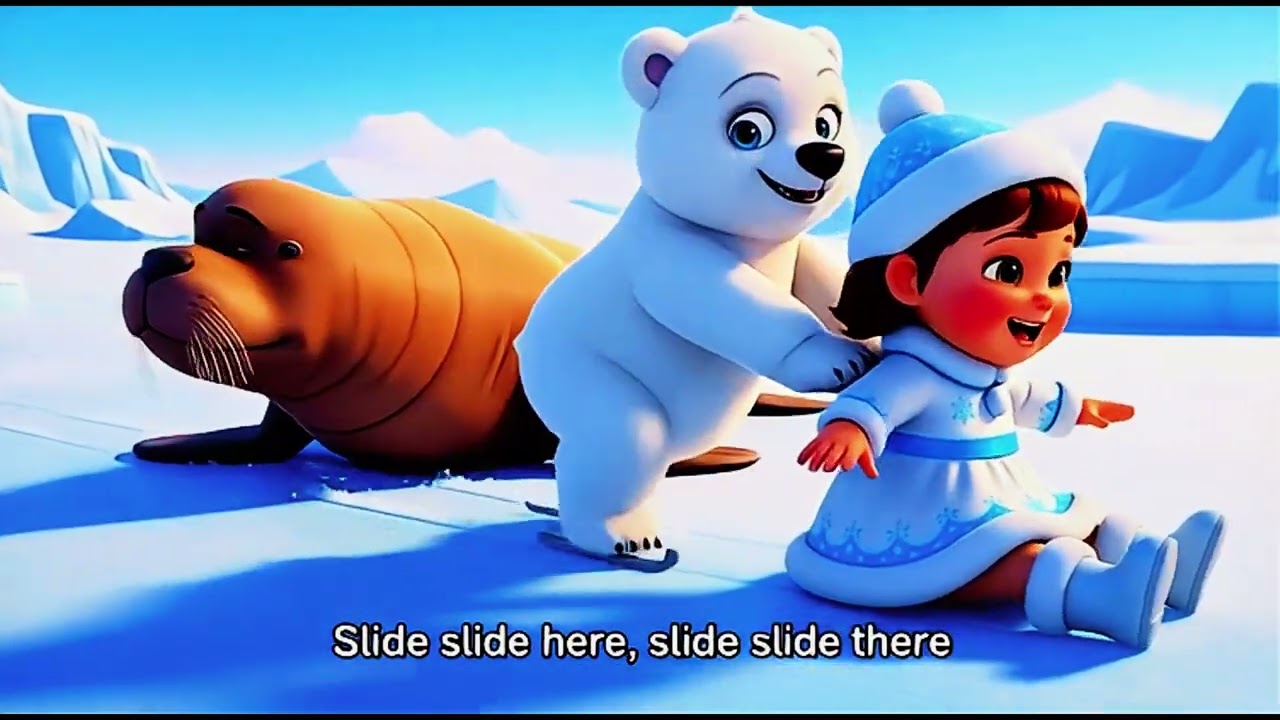 🌈✨ Little Polar Bear Adventure: Fun Dance Song! 🐾🎶
