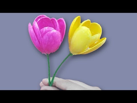 فيديو: كيف تصنع زهرة من ملاعق بلاستيكية
