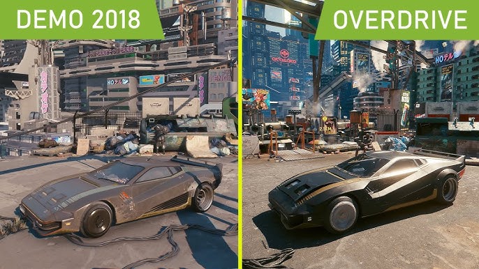 Cyberpunk 2077 Ray Tracing: Overdrive Mode Technology Preview Rasterization  vs. Full Ray Tracing Comparison #004