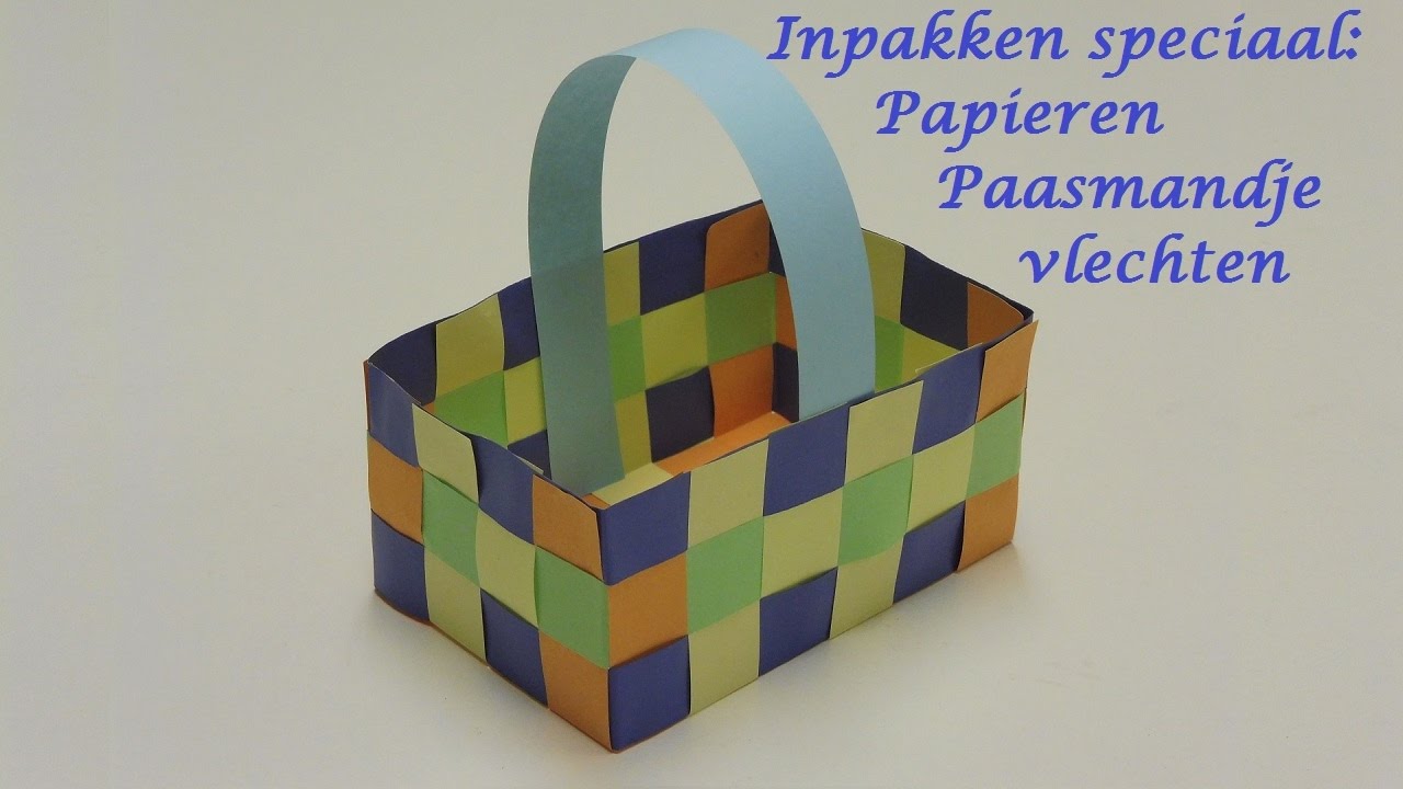 Knutselen papier mandje papier