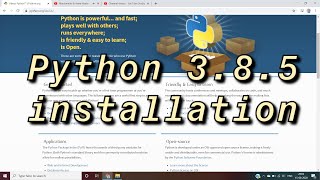 How to Install python 3.8 on Windows 10[2020]