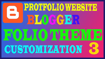 How to Make a free Portfolio Website (part-3) | Folio Template | Blogger