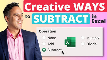 Create Creative Excel Subtraction Formulas
