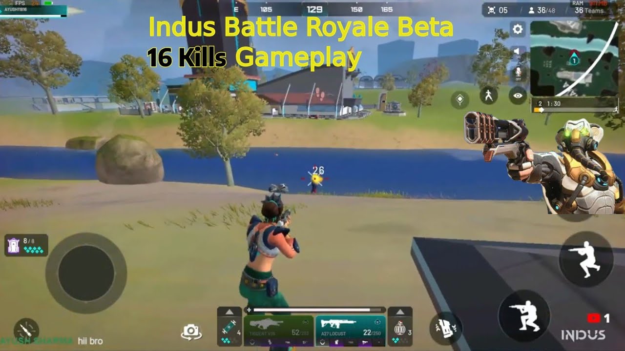 16 kills in Indus Battle Royale Beta Gameplay