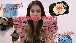 I CRACKED THE JACKPOT/THE RIGHT WAY TO MAKE RAMEN/RAMEN CARBONARA/MUKBANG 먹방