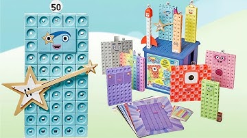 08:06 Minutes Unboxing Numberblocks Heroes Fifty With Zeroes MathLink Cubes Activity Set! ASMR Video