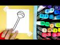 ASMR Gummy Lollipop Calm Coloring | Easy Drawing #asmr #drawing
