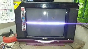 SAMSUN LOCAL 14 INCH CRT TV, HORIZONTAL LINE, VERTICAL PROBLEM, REPAIR,