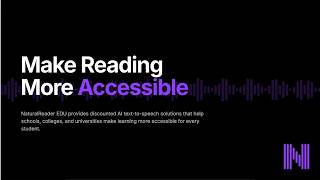 What Is NaturalReader EDU | Text to Speech for Schools