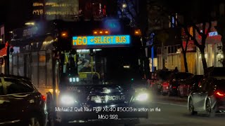 Michael J. Quill: First New Flyer XE40 #5003 to run on the M60 Select Bus Service