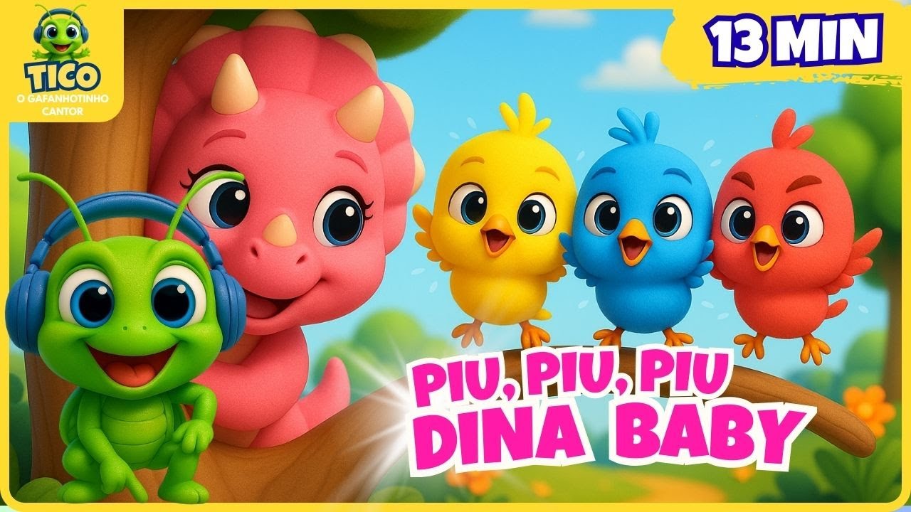 🦖💗 15 Minutos Aventuras da DINA BABY e TICO | Música Infantil Coreografada