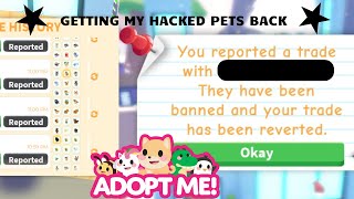 Got my hacked pets back in adopt me