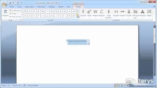 How to insert an equation with Word 2007