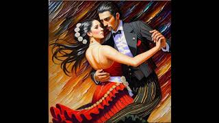 couple of spanish dancers, flamenco, oil painting style, in the style of oil paint style, Photo real