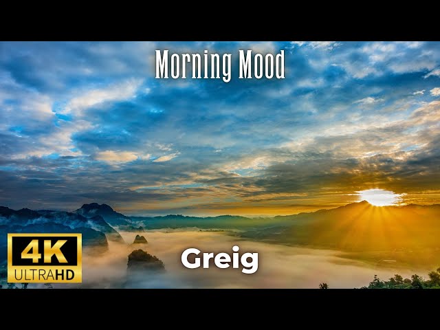 4K Positive Mood Relaxing Video - Grieg - Morning Mood (Peer Gynt) - 4K class=