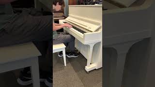 Student Intern Oscar Playing On Our Steinway Upright Model 1098