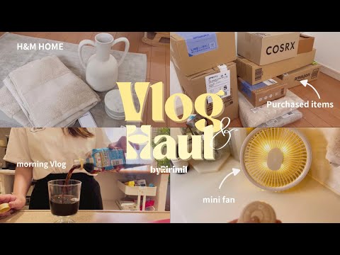 HAUL/Vlog 軽くVlog撮ったのと、最近の購入品が大量なので色々ご紹介します😘キューテンで偽物届いた- ̗̀📦 ̖́-H&M HOME/Amazon/楽天