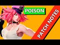 POISON NOTAS DEL PARCHE DEFINITIVE UPDATE SFV | POISON PATCH NOTES DEFINITIVE UPDATE STREET FIGHTER