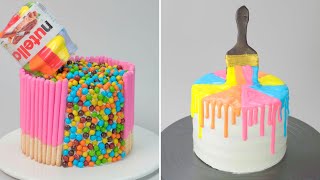 Oddly Satisfying Colorful Cake Decorating Compilation | So Easy Rainbow Cake | Cat Caron #00042