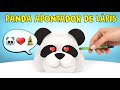 Como Fazer um Apontador de Lápis Engraçado com Papelão 🐼✏️❤️