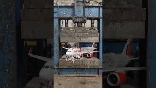 Hydraulic Press Vs Air India ✈️💥#HydraulicPressVideos #CrushTest #ModelAirplane #AviationLovers