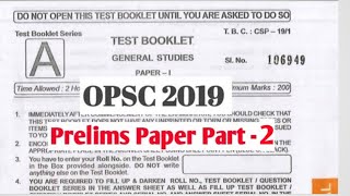 OPSC 2019 OAS prelims Questions Part 2 (35qn) || Kaibalya Nayak - Odisha Civil Service Exam #gs
